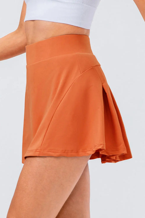'Maryam' High Waist Pleated Active Skirt - Celes Fashion